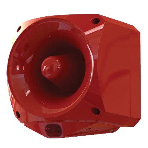 Siren/İpucu, Çok Tonlu, Yüksek Çıkışlı, IP66, Kırmızı Flaş